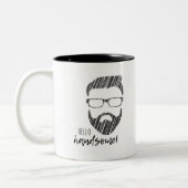 Hallo hübsche Hipster Zwei-Ton Tasse (Links)