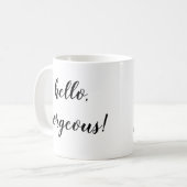 hallo hübscher Becher Kaffeetasse (Vorderseite Links)