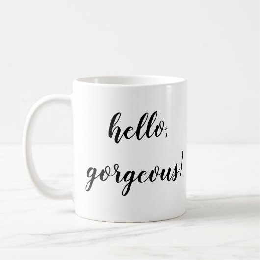 hallo hübscher Becher Kaffeetasse (Links)