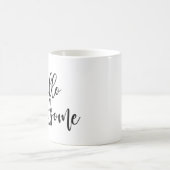 Hallo hübsches schwarzes handgeschriebenes Skript Kaffeetasse (Mittel)