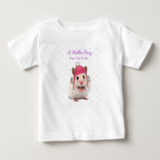 Hallo Hug Hamster Baby T-shirt (Vorderseite)