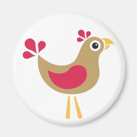 Hallo Hühnchen! Funky Chicken Magnet (Vorne)