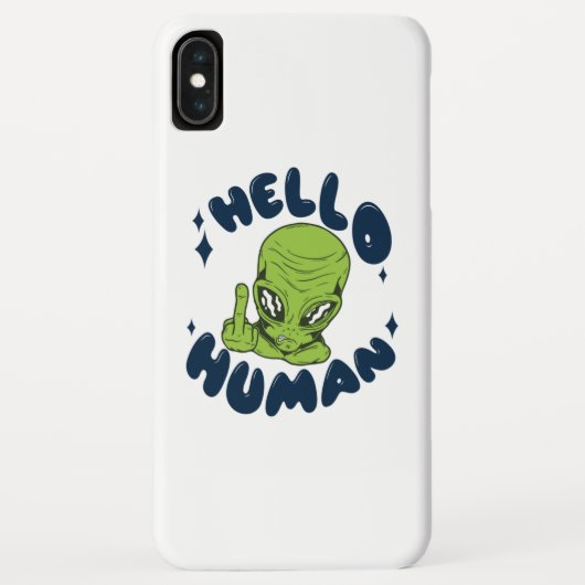 Hallo humane lustige Alien Case-Mate iPhone Hülle (Rückseite)