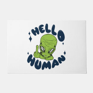 Hallo humane lustige Alien Fußmatte