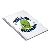 Hallo humane lustige Alien Notizblock (Rechte Seite)