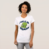 Hallo humane lustige Alien T-Shirt (Vorne ganz)