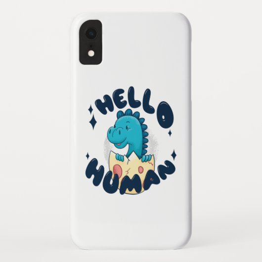Hallo humorige Dinosaurier Case-Mate iPhone Hülle (Rückseite)