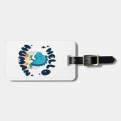 Hallo humorige Dinosaurier Gepäckanhänger (Vorderseite horizontal)