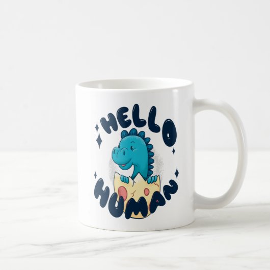 Hallo humorige Dinosaurier Kaffeetasse (Rechts)