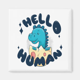 Hallo humorige Dinosaurier Magnet
