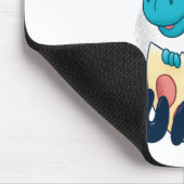 Hallo humorige Dinosaurier Mousepad (Ecke)