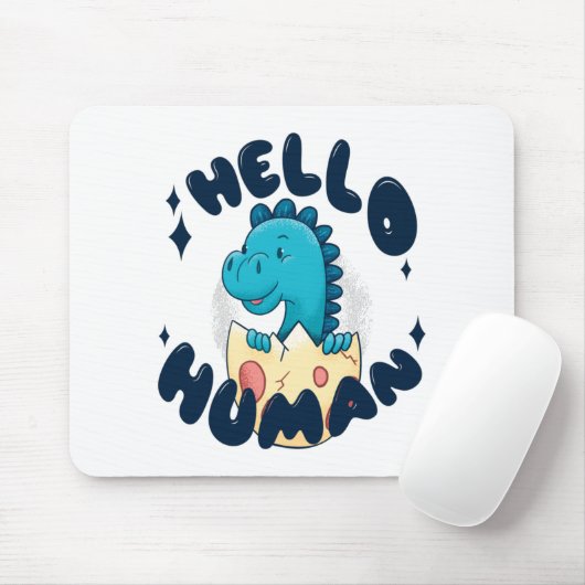 Hallo humorige Dinosaurier Mousepad (Mit Mouse)