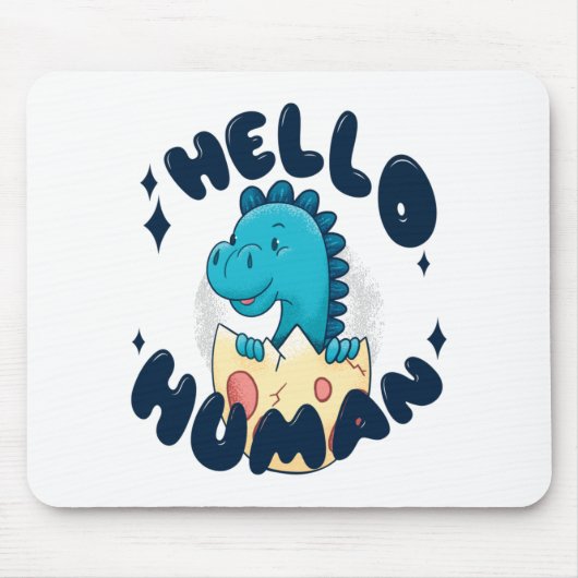 Hallo humorige Dinosaurier Mousepad (Vorne)
