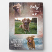 Hallo-Hundegedanken für Rust & Navy-Paws-Favoriten Fotoplatte (Vorderseite)