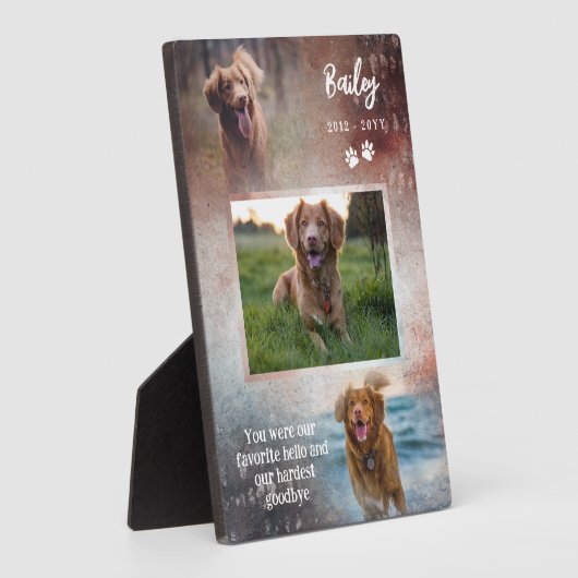 Hallo-Hundegedanken für Rust & Navy-Paws-Favoriten Fotoplatte (Seite)