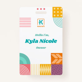 Hallo, ich bin Bagde mit Notruf auf dem hinteren A Ausweis