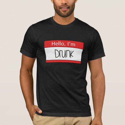 Hallo, ich bin betrunken T-Shirt (Vorderseite)