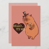 Hallo, ich bin Capybara Einladung (Vorne/Hinten)