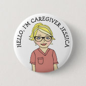 Hallo, ich bin Caregiver Add Name Button (Vorderseite)