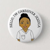 Hallo, ich bin Caregiver Add Name Button (Vorderseite)