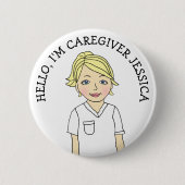 Hallo, ich bin Caregiver Add Name Button (Vorderseite)