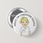 Hallo, ich bin Caregiver Add Name Button (Vorne & Hinten)