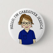 Hallo, ich bin Caregiver Add Name Button (Vorderseite)