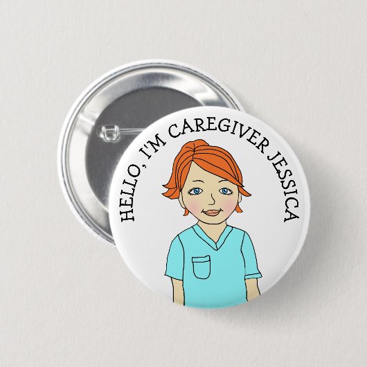 Hallo, ich bin Caregiver Add Name Button (Vorne & Hinten)