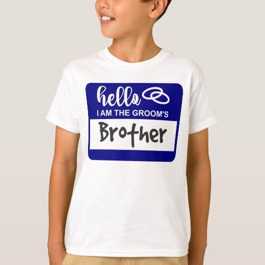 Hallo, ich bin das Groom's Brother Wedding Name Ab T-Shirt (Vorderseite)