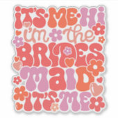 Hallo, ich bin das Hochzeitsgeschenk der Brautjung Aufkleber (Vorderseite)