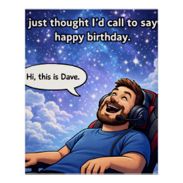 Hallo, ich bin Dave Poster