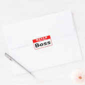 Hallo, ich bin der Boss ... Nametag Runder Aufkleber (Umschlag)