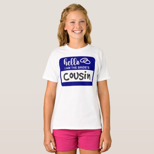 Hallo, ich bin der Cousin der Braut Heiratsname Ab T-Shirt (Vorne ganz)
