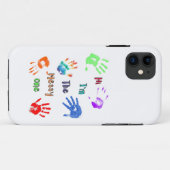 Hallo, ich bin der Messy - Paint Handprints Case-Mate iPhone Hülle (Rückseite (Horizontal))