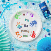 Hallo, ich bin der Messy - Paint Handprints Pappteller (Party)