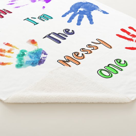Hallo, ich bin der Messy - Paint Handprints Sherpadecke (3/4)