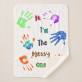 Hallo, ich bin der Messy - Paint Handprints Sherpadecke (Vorderseite)