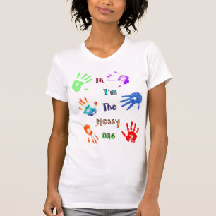 Hallo, ich bin der Messy - Paint Handprints T-Shirt