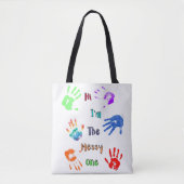 Hallo, ich bin der Messy - Paint Handprints Tasche (Vorderseite)