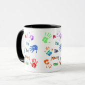 Hallo, ich bin der Messy - Paint Handprints Tasse (Vorderseite Links)