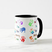 Hallo, ich bin der Messy - Paint Handprints Tasse (VorderseiteRechts)