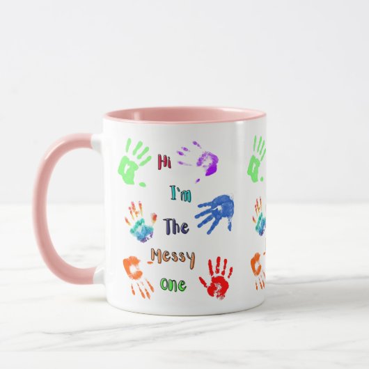 Hallo, ich bin der Messy - Paint Handprints Tasse (Links)