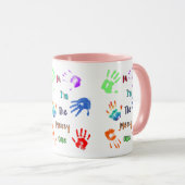 Hallo, ich bin der Messy - Paint Handprints Tasse (VorderseiteRechts)