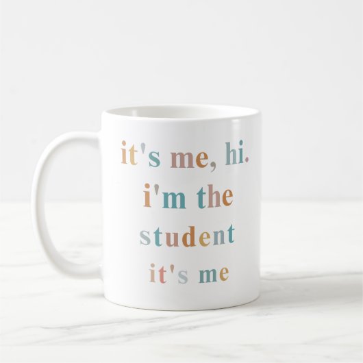 Hallo, ich bin der Schüler, ich bin Schüler, ich b Kaffeetasse (Links)