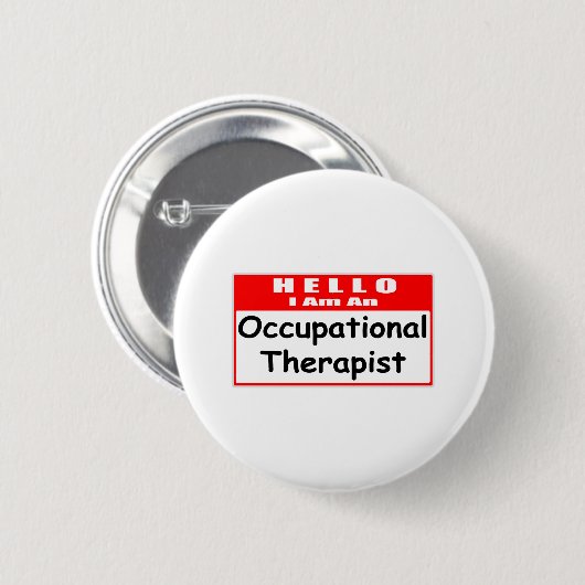 Hallo, ich bin ein Berufstherapeut Button (Vorne & Hinten)