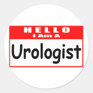 Hallo, ich bin ein Urologe ... Nametag Runder Aufkleber