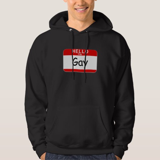 Hallo, ich bin gay hoodie (Vorderseite)