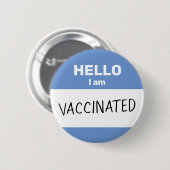 Hallo Ich bin geimpft Button (Vorne & Hinten)