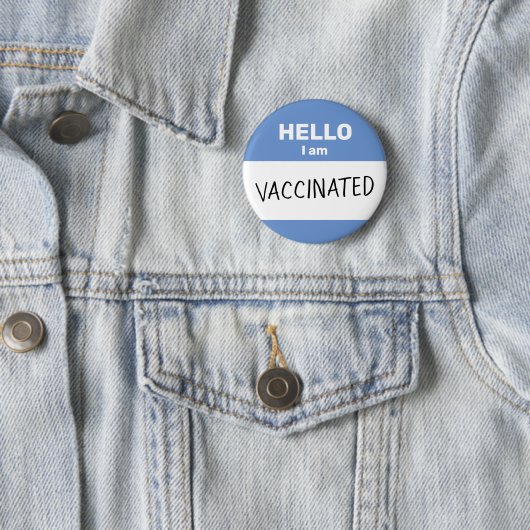 Hallo Ich bin geimpft Button (Beispiel)