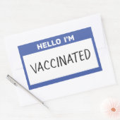 Hallo, ich bin geimpft rechteckiger aufkleber (Umschlag)